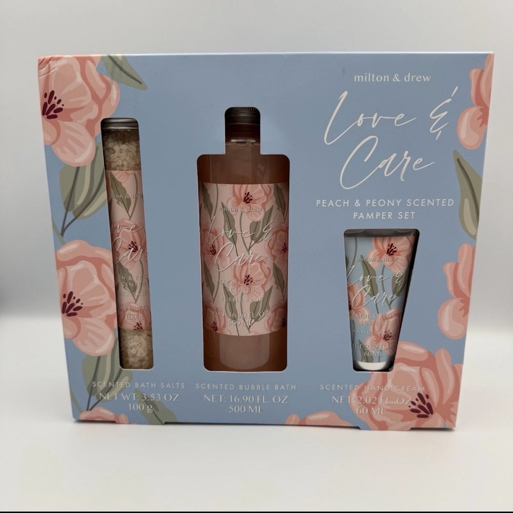 Peach & Peony Bath Soak & Bubbles Set